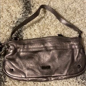 New Perlina Pewter Leather Bag